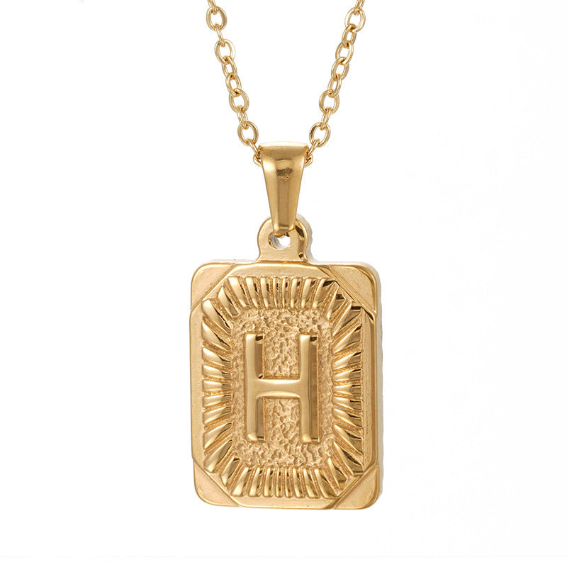 Wholesale Brand Letter Pendant Gold Plated Necklaces